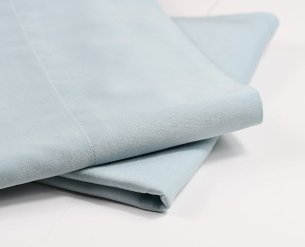 Organic Sateen Cotton Hemmed Pillowcase, Set of 2