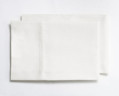 Organic Sateen Cotton Hemmed Pillowcase, Set of 2