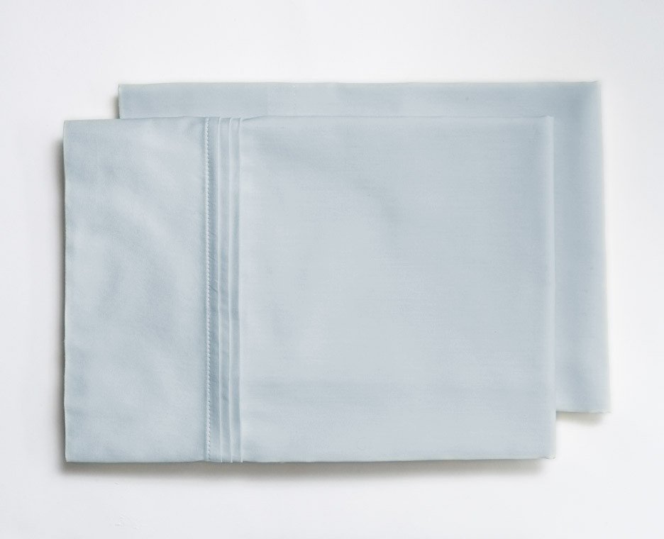 Organic Sateen Cotton Pleated Pillowcase, Set of 2