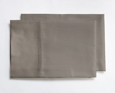 Organic Sateen Cotton Hemmed Pillowcase, Set of 2